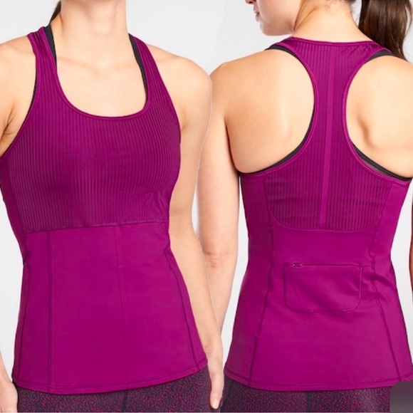 NWT!! Athleta Vitality Rib Tank Velvet Plum Size XS Bin 314 - Picture 1 of 11